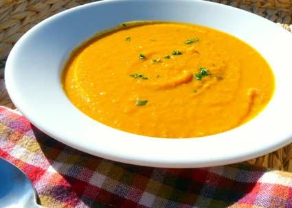 butternut squash soup with almond butter