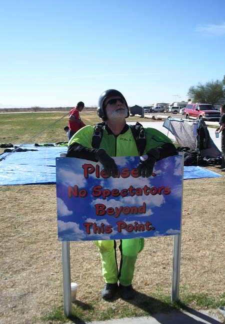 Skydive Looking Up