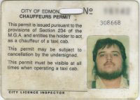 taxi drivers permit