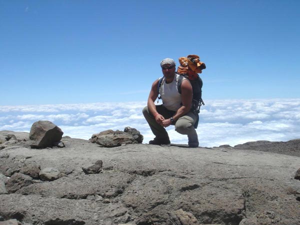 Climbing Kilimanjaro - above the clouds